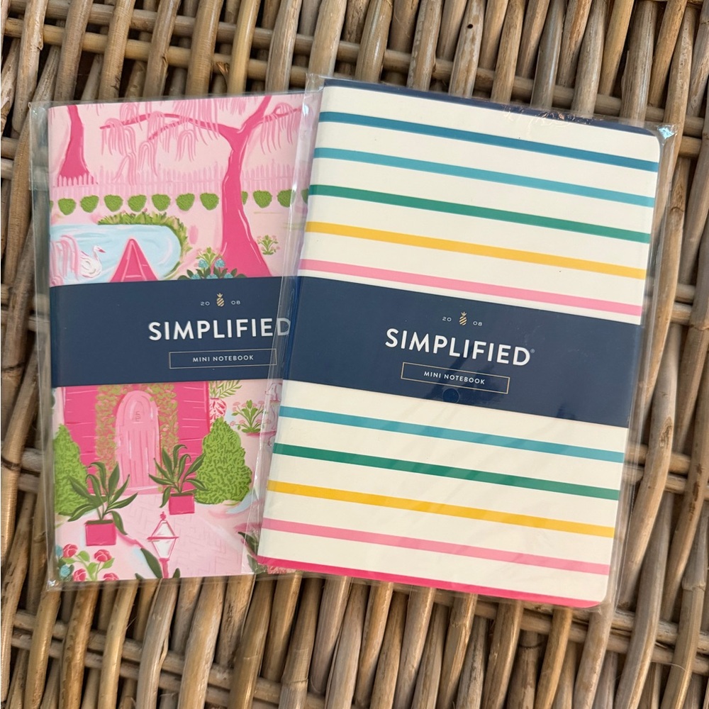 New! Emily Ley Simplified Mini Notebooks - Happy Stripe and Charlotte Street